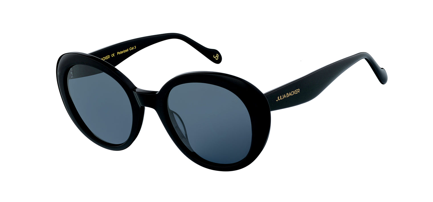 Gafas de sol con forma ovalada Julia Backer de Color negra2