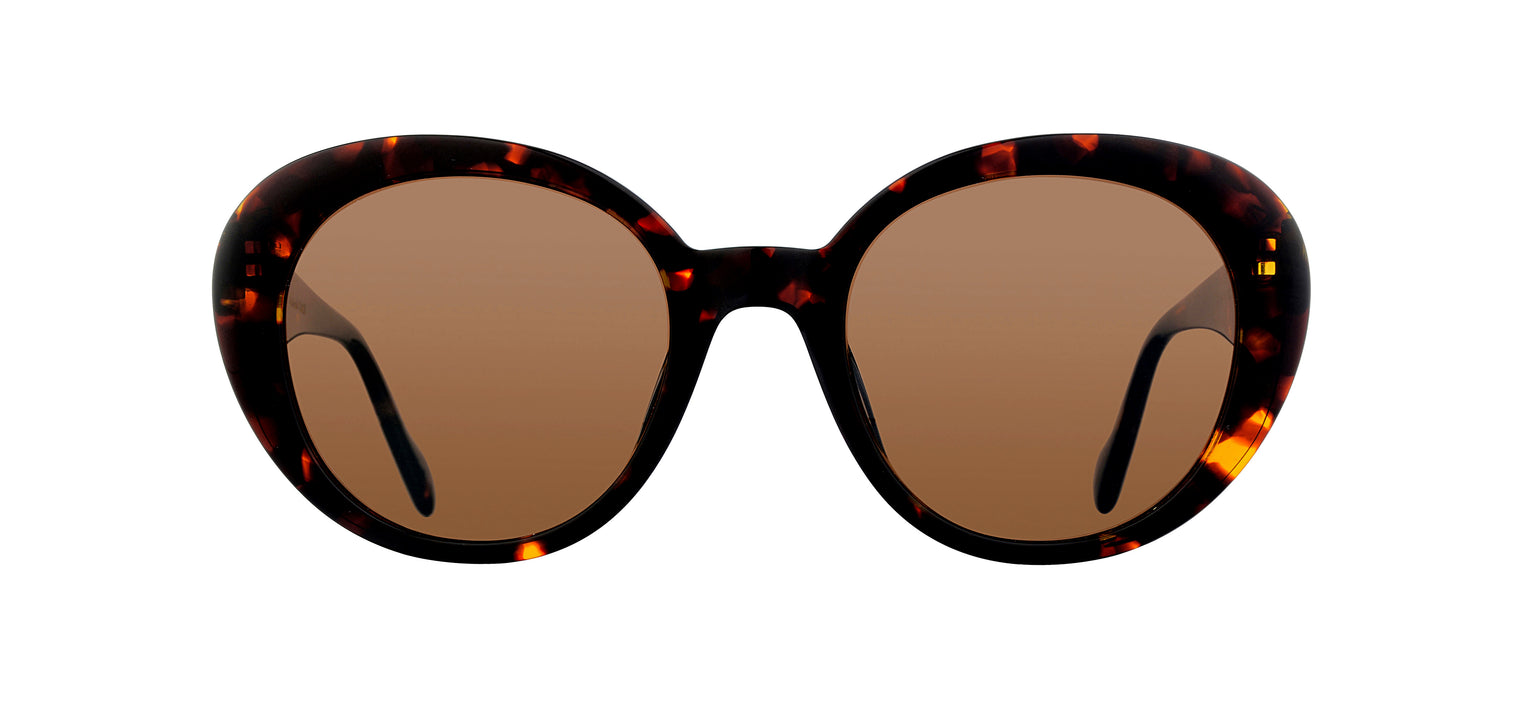 Gafas de sol con forma ovalada Julia Backer de Color habana