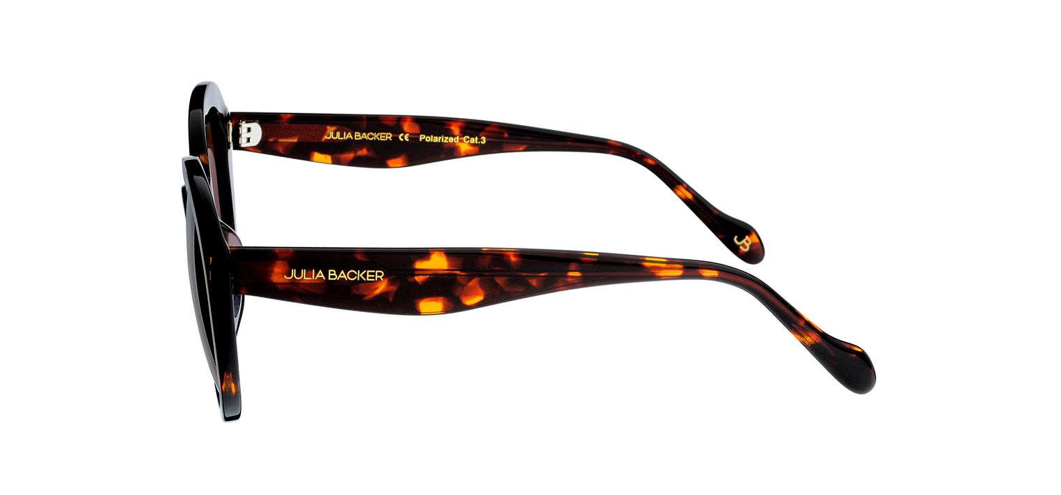 Gafas de sol con forma ovalada Julia Backer de Color habana3