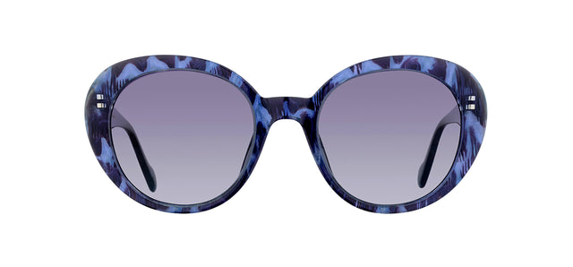 Gafas de sol con forma ovalada Julia Backer de Color azul veteado