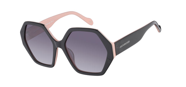 Gafas de sol con forma geométrica Julia Backer de Color negra-rosa2