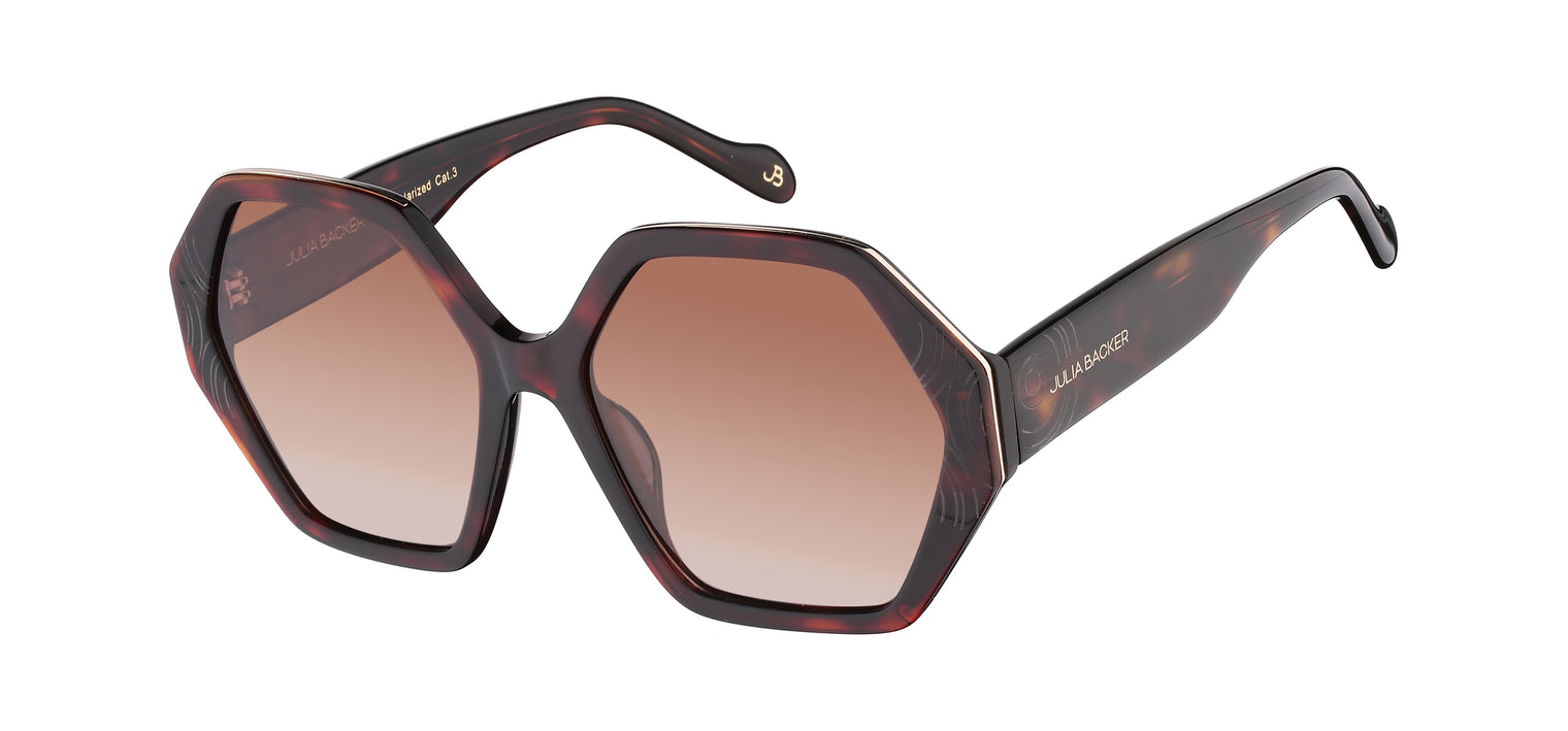 Gafas de sol con forma geométrica Julia Backer de Color habana2