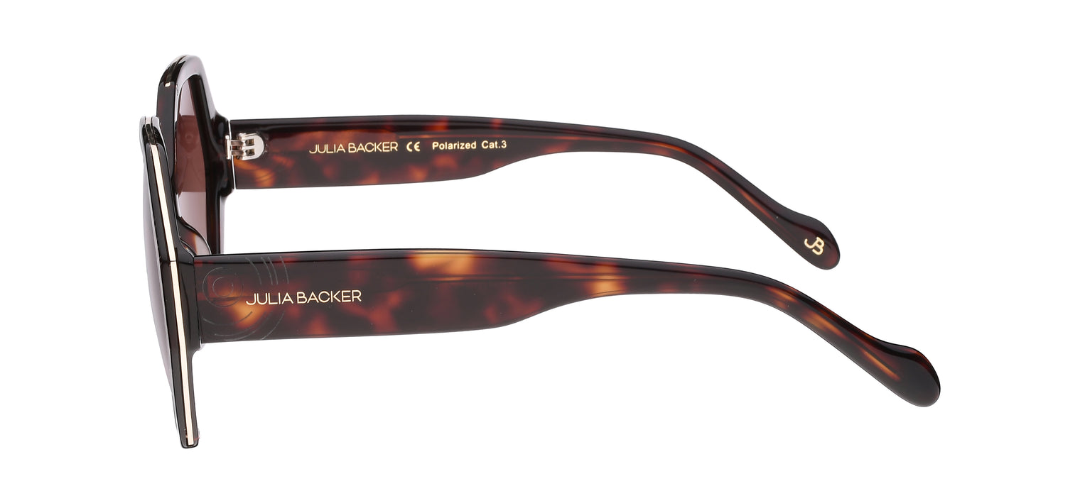 Gafas de sol con forma geométrica Julia Backer de Color habana3