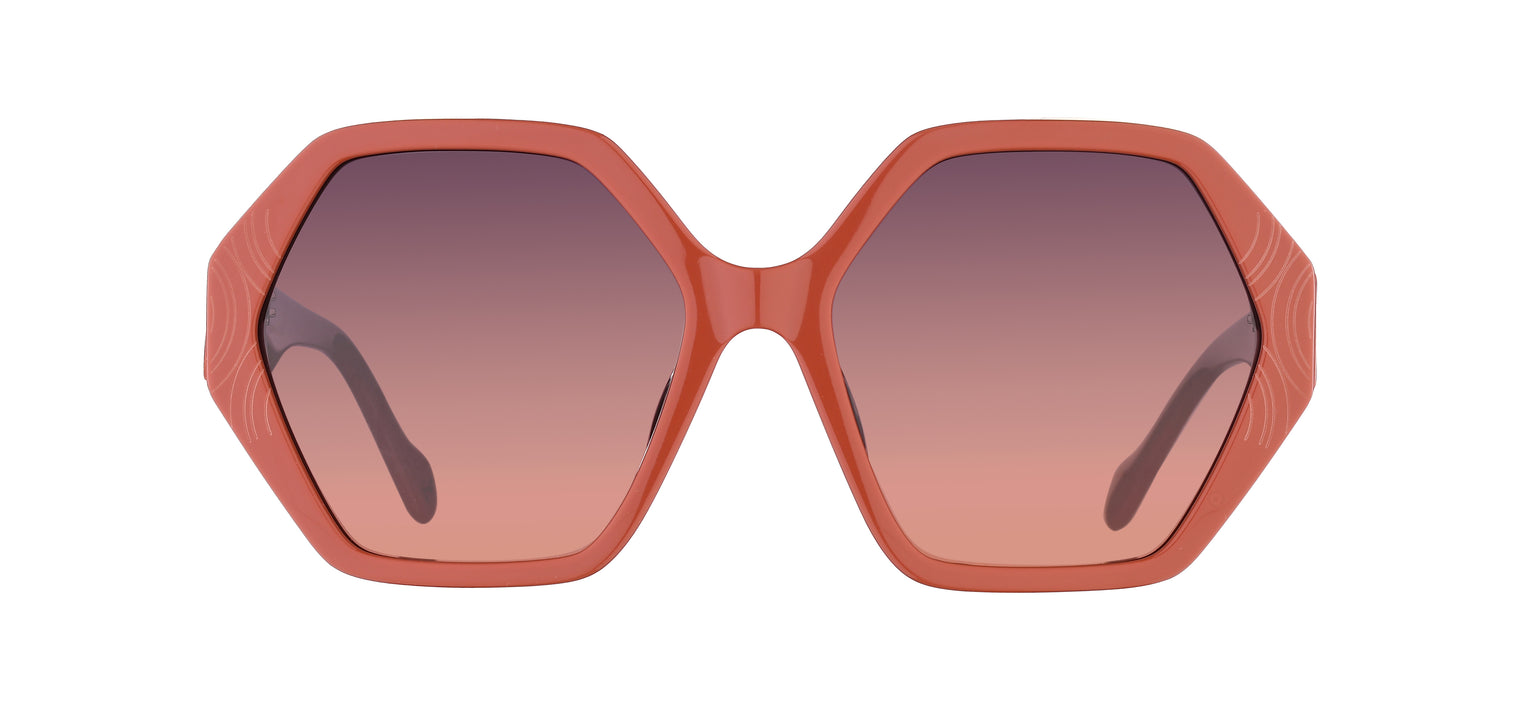 Gafas de sol con forma geométrica Julia Backer de Color coral