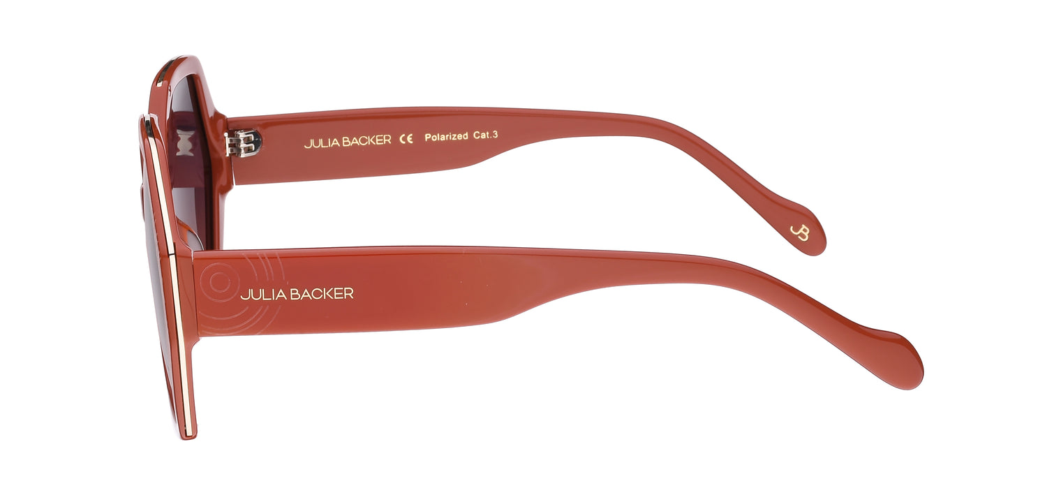 Gafas de sol con forma geométrica Julia Backer de Color coral3