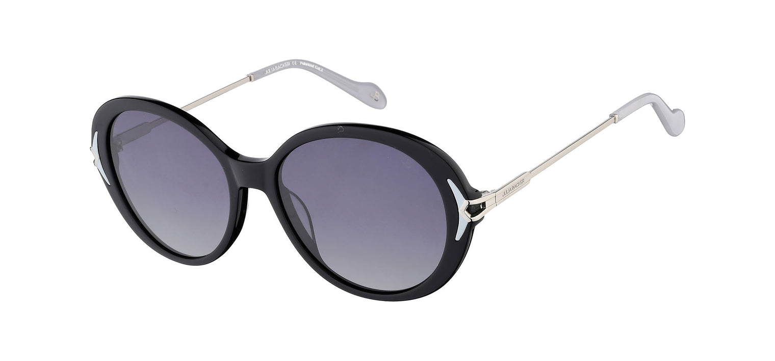 Gafas de sol con forma ovalada Julia Backer de Color negra2