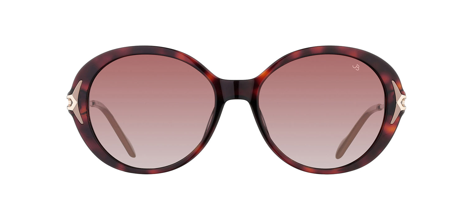 Gafas de sol con forma ovalada Julia Backer de Color habana