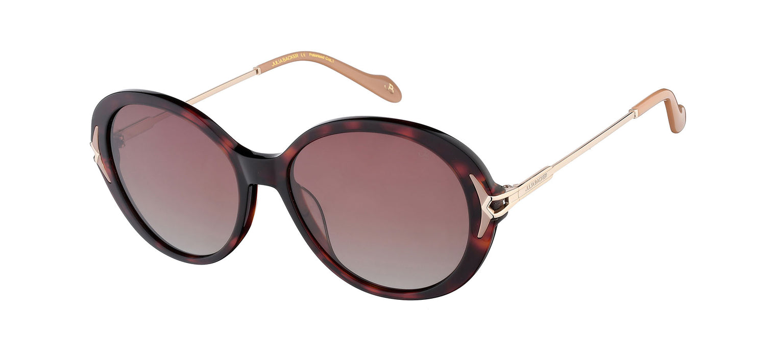 Gafas de sol con forma ovalada Julia Backer de Color habana2
