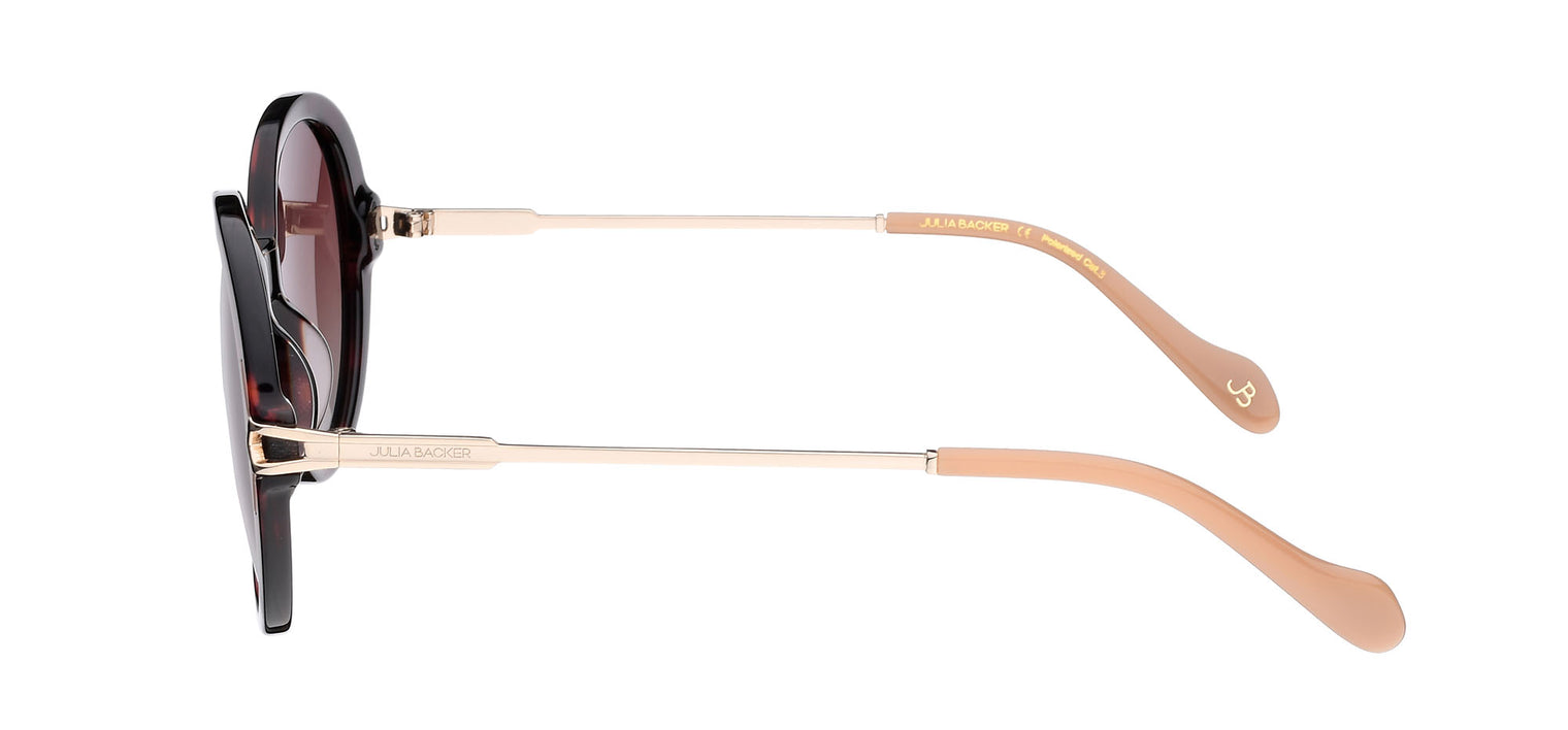 Gafas de sol con forma ovalada Julia Backer de Color habana3