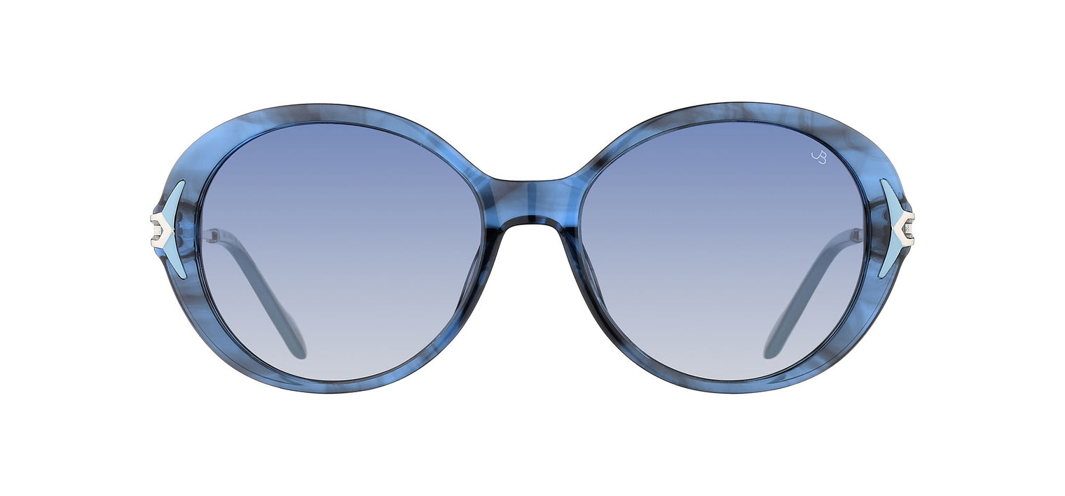 Gafas de sol con forma ovalada Julia Backer de Color azul veteado