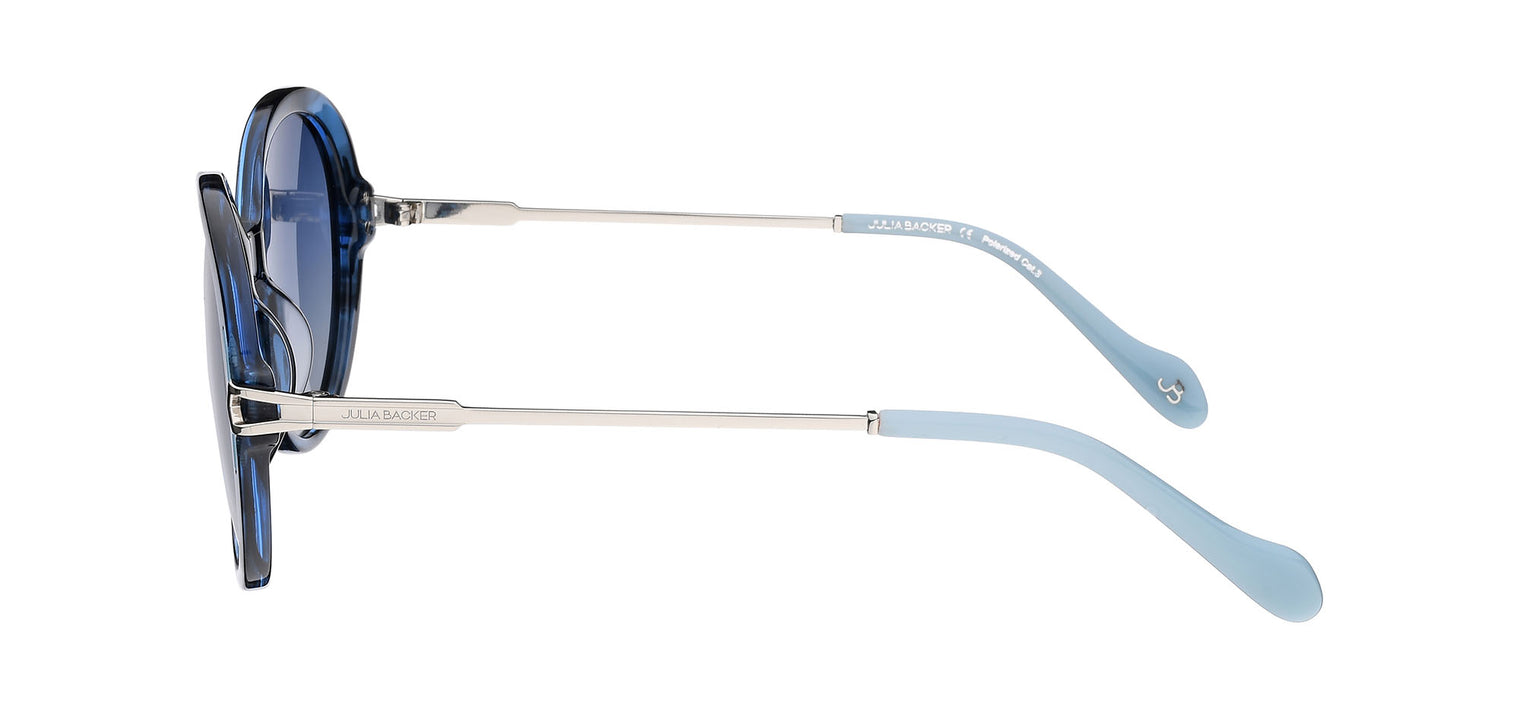 Gafas de sol con forma ovalada Julia Backer de Color azul veteado3