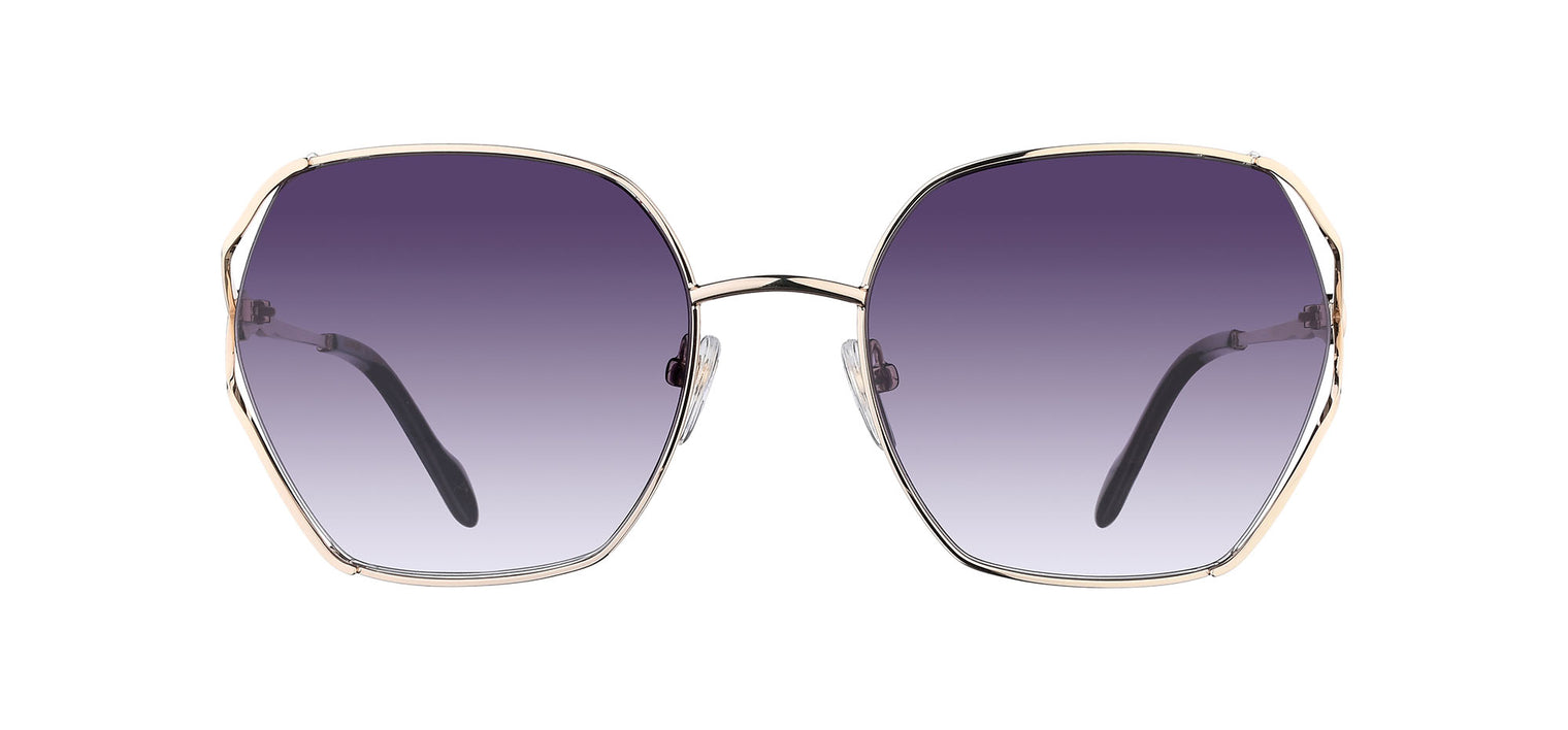 Gafas de sol cuadradas Julia Backer de Color dorada-negra