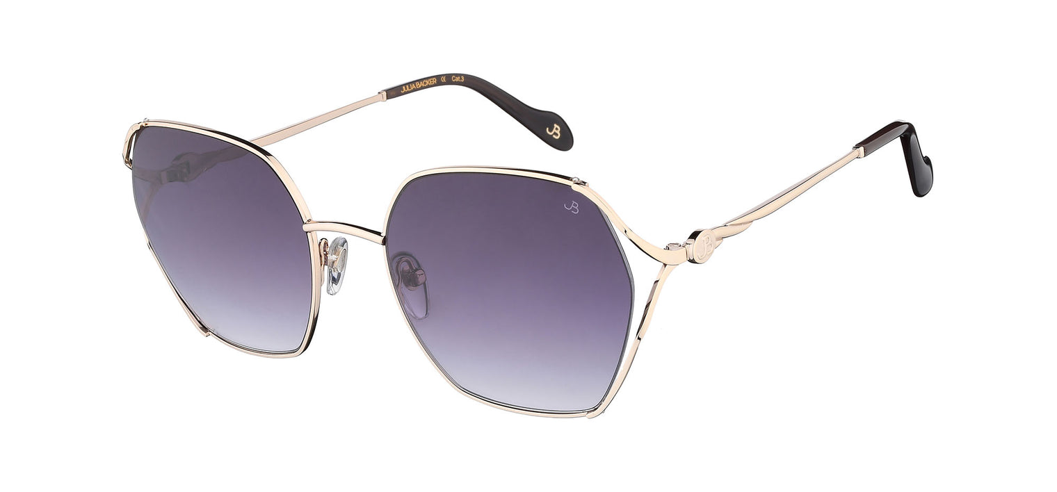 Gafas de sol cuadradas Julia Backer de Color dorada-negra2