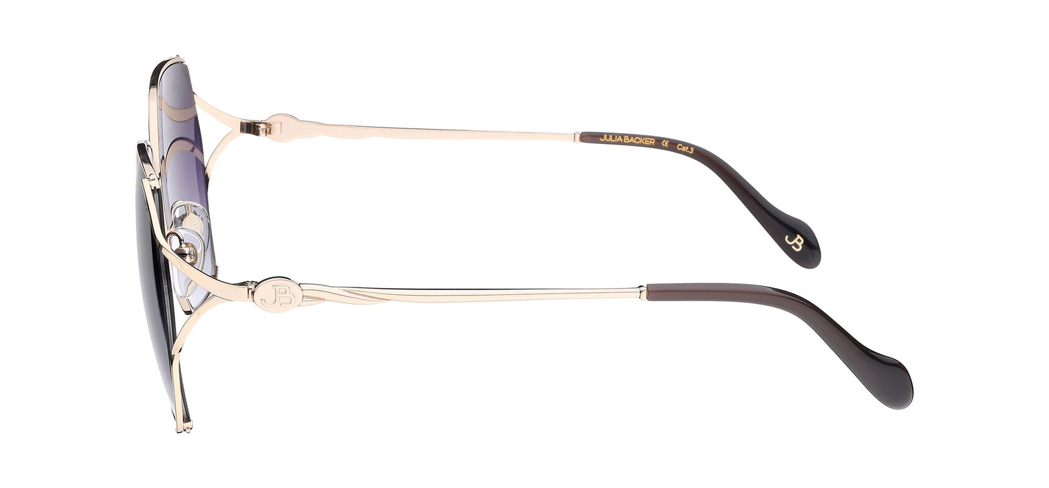 Gafas de sol cuadradas Julia Backer de Color dorada-negra3