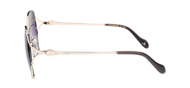 Gafas de sol cuadradas Julia Backer de Color dorada-negra3