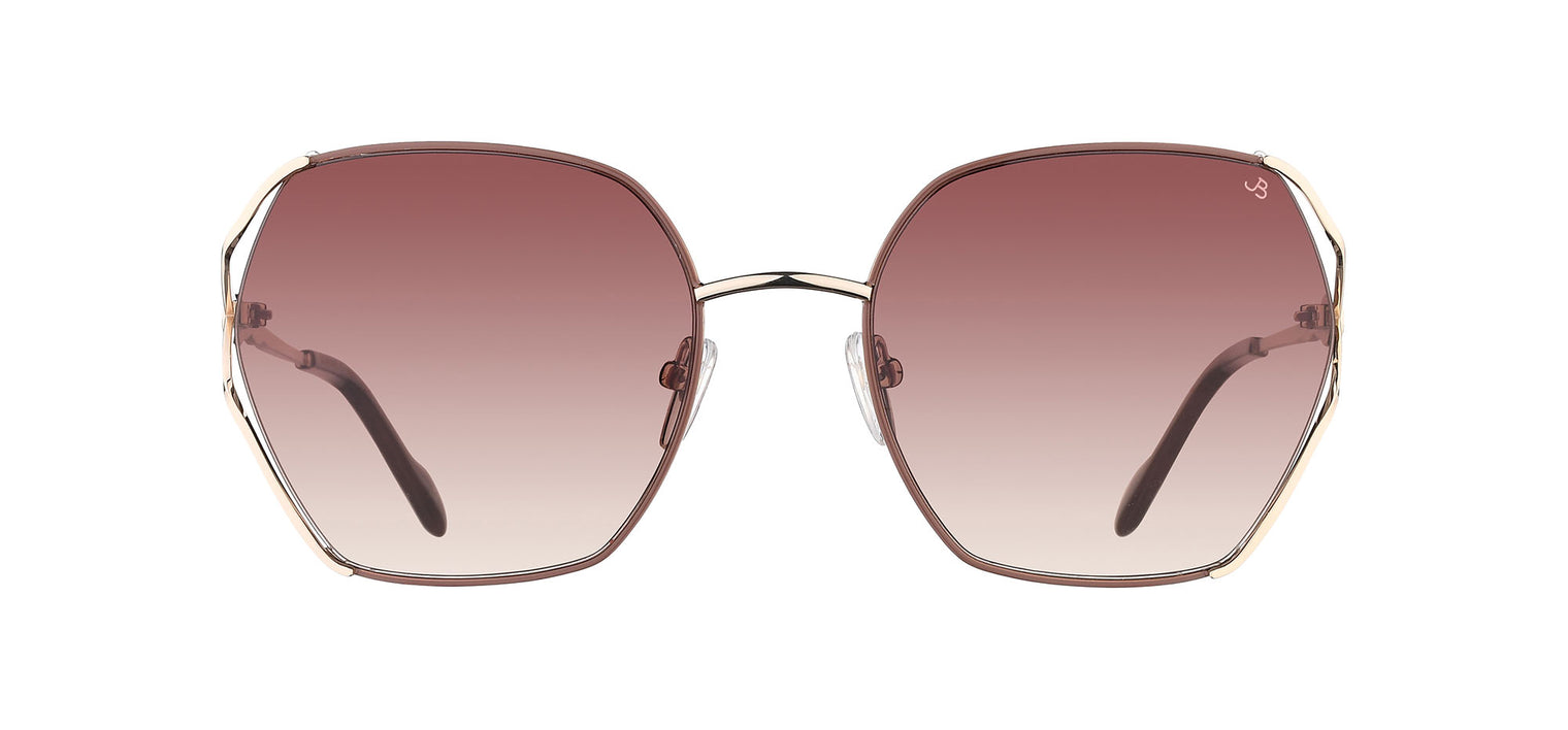 Gafas de sol cuadradas Julia Backer de Color dorada-marrón