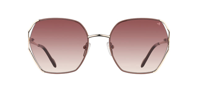 Gafas de sol cuadradas Julia Backer de Color dorada-marrón