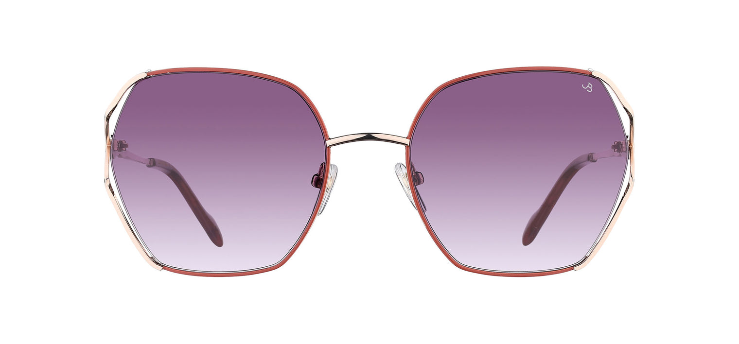 Gafas de sol cuadradas Julia Backer de Color dorada-coral