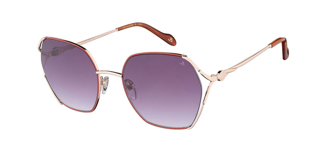 Gafas de sol cuadradas Julia Backer de Color dorada-coral2