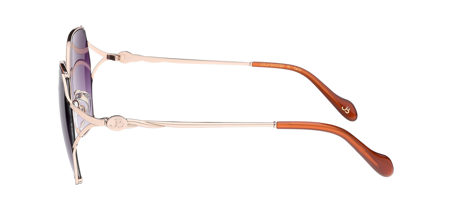 Gafas de sol cuadradas Julia Backer de Color dorada-coral3