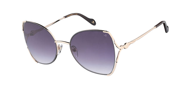 Gafas de sol con forma de mariposa Julia Backer de Color dorada-negra2