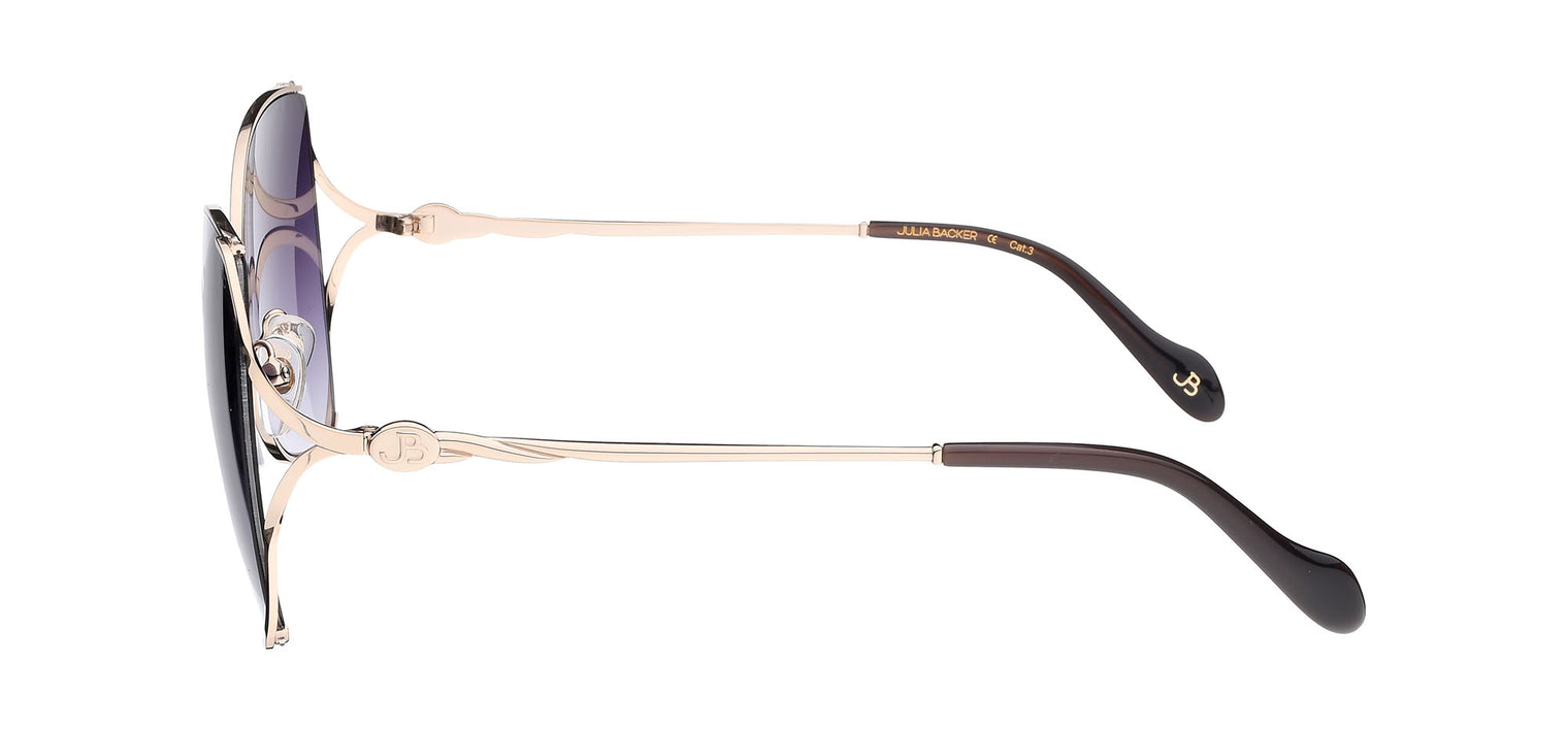 Gafas de sol con forma de mariposa Julia Backer de Color dorada-negra3