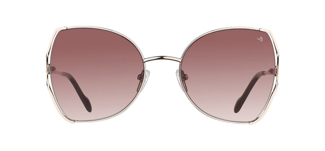 Gafas de sol con forma de mariposa Julia Backer de Color dorada-marrón