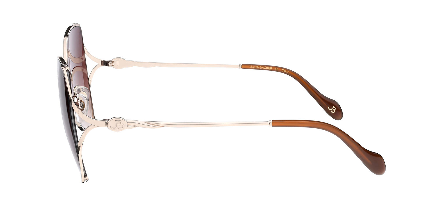 Gafas de sol con forma de mariposa Julia Backer de Color dorada-marrón3