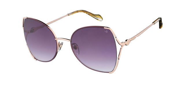 Gafas de sol con forma de mariposa Julia Backer de Color dorada-rosa2