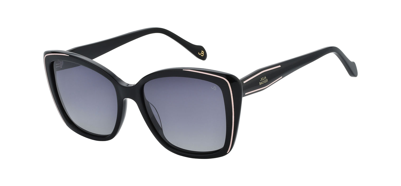 Gafas de sol cuadradas Julia Backer de Color negra