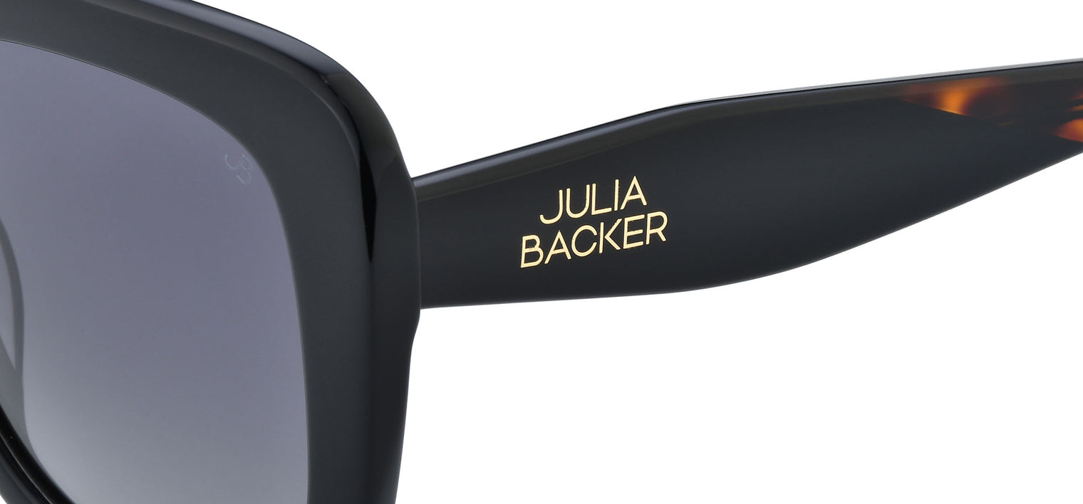 Gafas de sol cuadradas Julia Backer de Color negra
