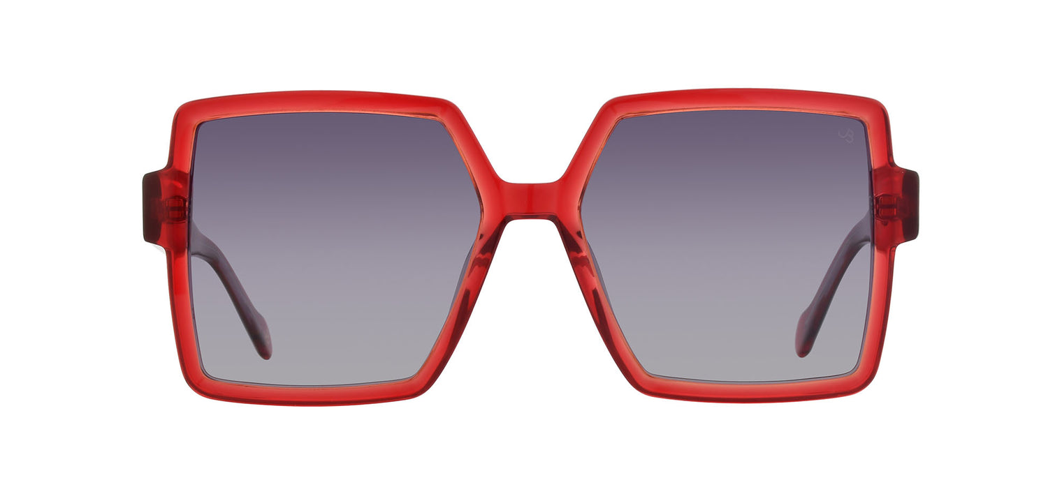 Gafas de sol cuadradas Julia Backer de Color roja