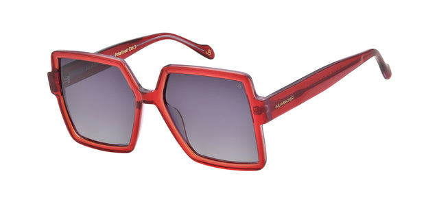 Gafas de sol cuadradas Julia Backer de Color roja