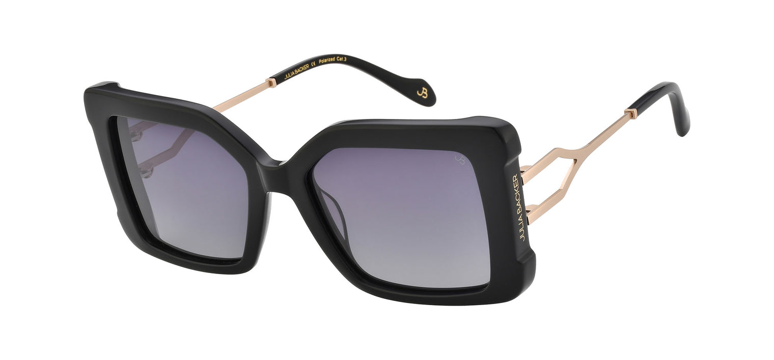 Gafas de sol cuadradas Julia Backer de Color negra