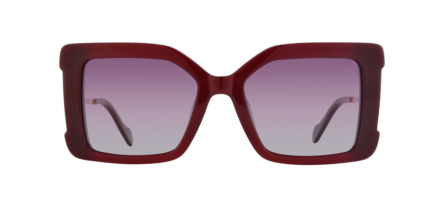 Gafas de sol cuadradas Julia Backer de Color burdeos