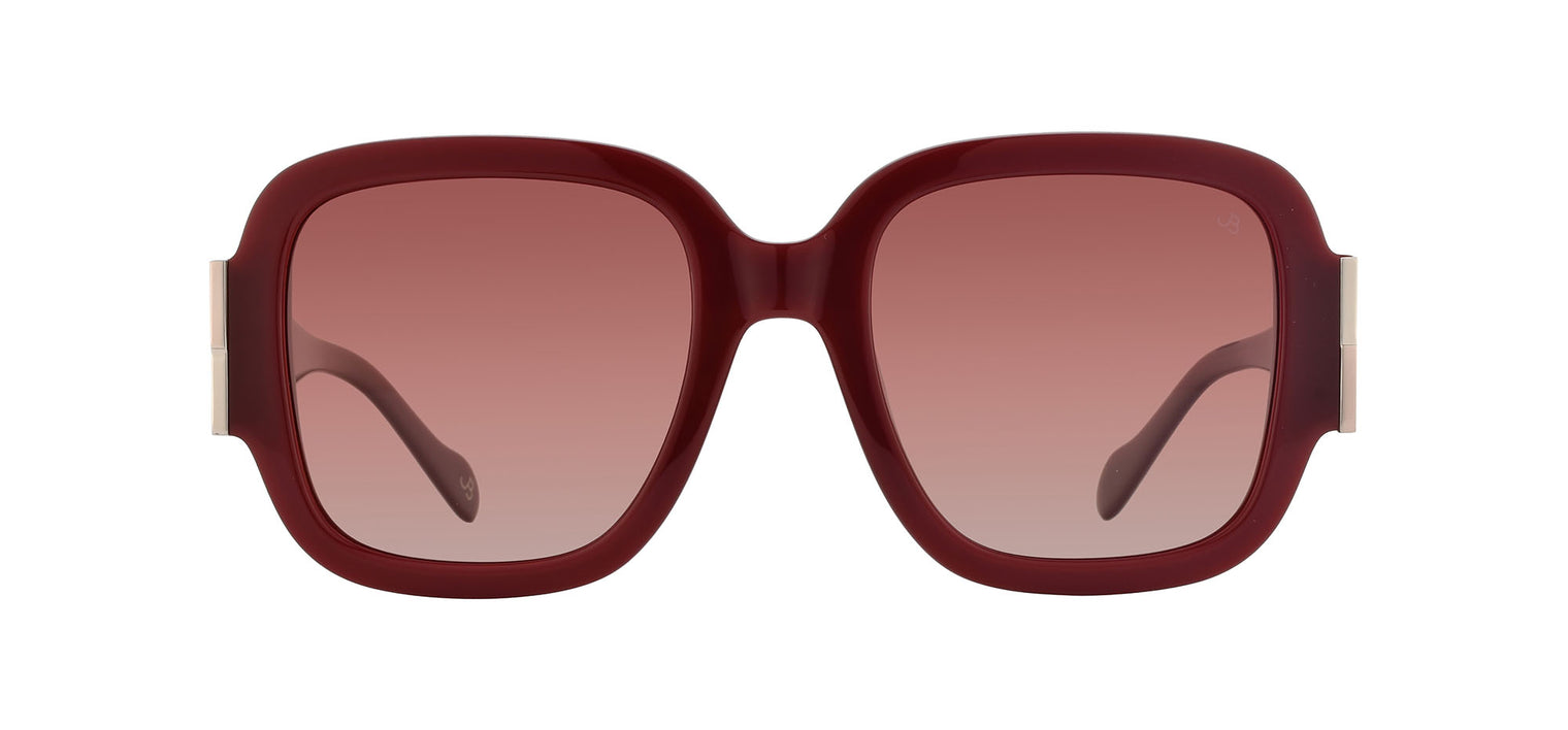 Gafas de sol cuadradas Julia Backer de Color burdeos