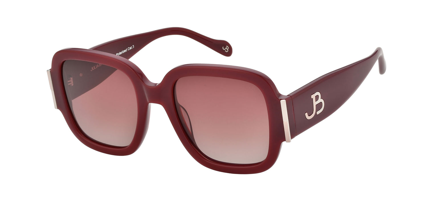 Gafas de sol cuadradas Julia Backer de Color burdeos