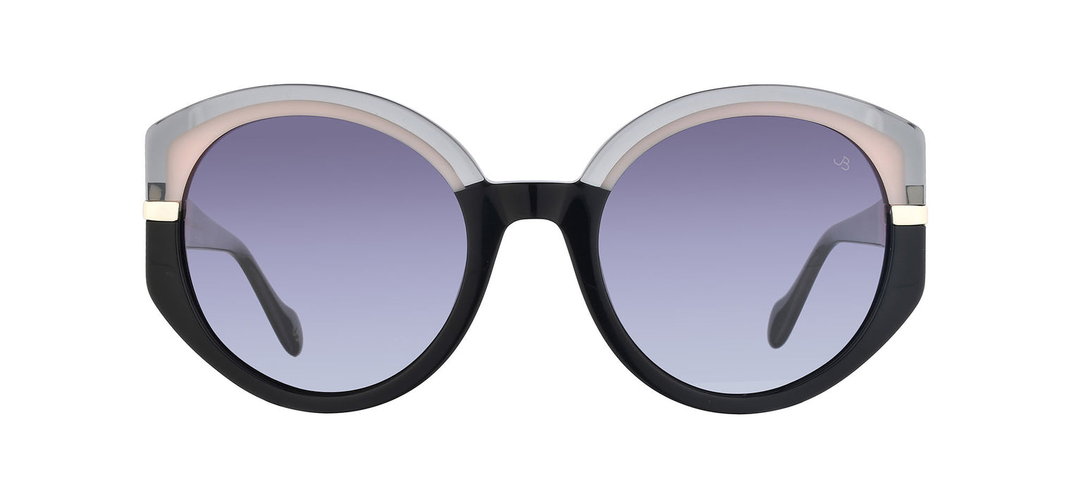 Gafas de sol redondas Julia Backer de Color gris-negra