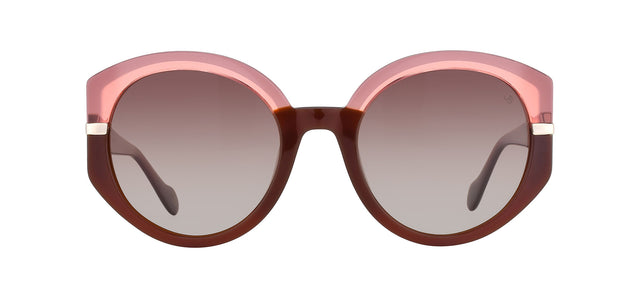 Gafas de sol redondas Julia Backer de Color rosa-burdeos