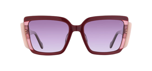 Gafas de sol cuadradas Julia Backer de Color burdeos