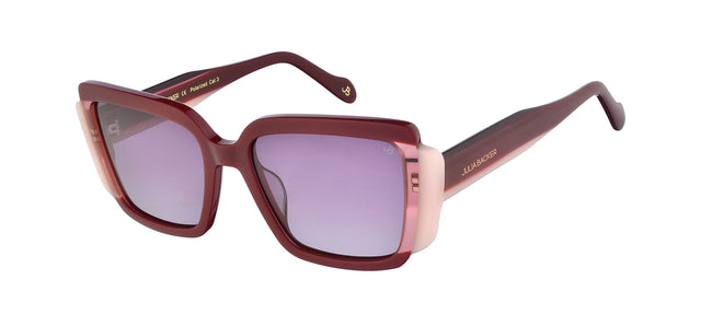 Gafas de sol cuadradas Julia Backer de Color burdeos