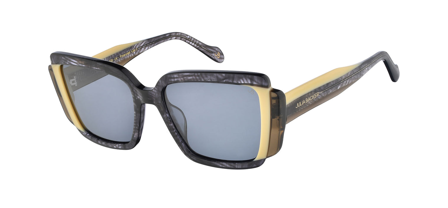 Gafas de sol cuadradas Julia Backer de Color negra-estampada