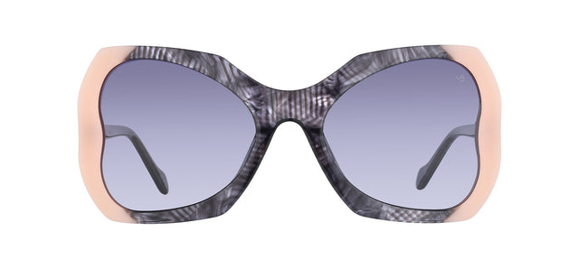 Gafas de sol con forma de mariposa Julia Backer de Color negra-estampada-rosa