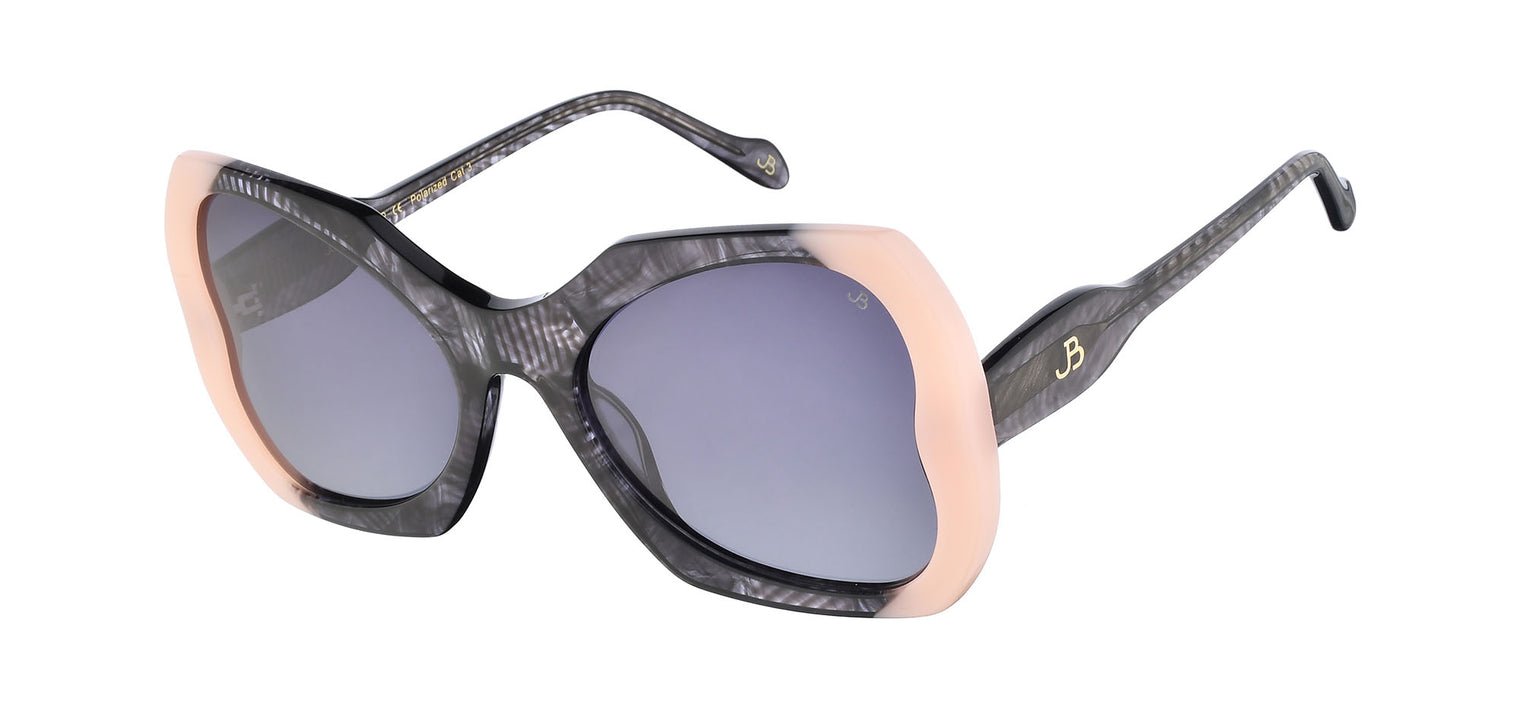 Gafas de sol con forma de mariposa Julia Backer de Color negra-estampada-rosa