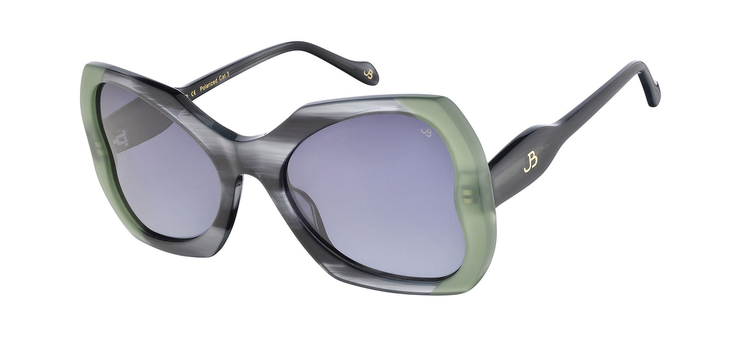 Gafas de sol con forma de mariposa Julia Backer de Color negra-estampada-verde