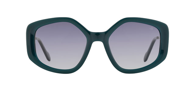 Gafas de sol con forma geométrica Julia Backer de Color verde