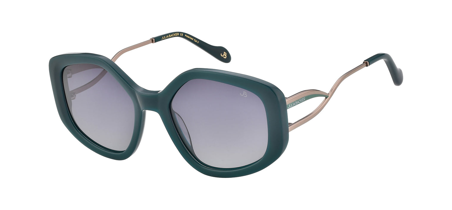 Gafas de sol con forma geométrica Julia Backer de Color verde