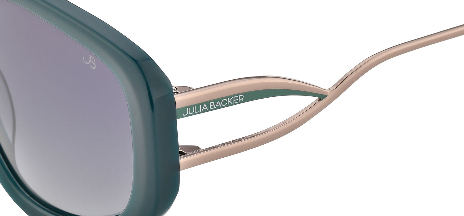 Gafas de sol con forma geométrica Julia Backer de Color verde