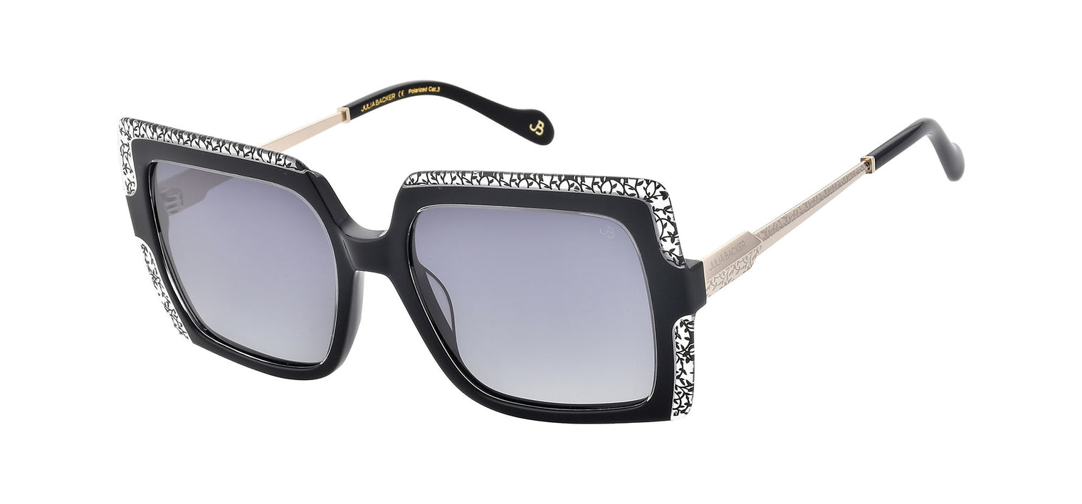 Gafas de sol cuadradas Julia Backer de Color negra