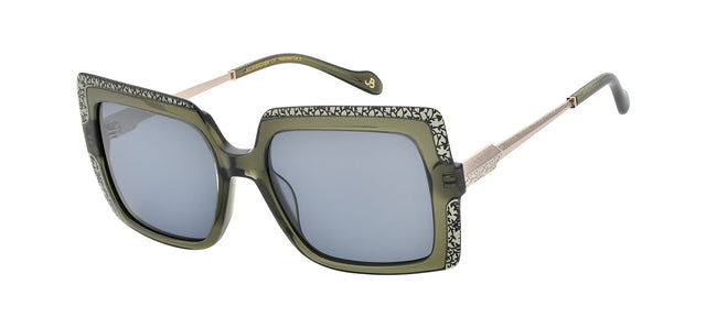 Gafas de sol cuadradas Julia Backer de Color verde
